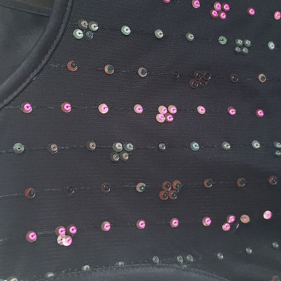 NWT Wonder Nation girls black sequence dress size XXL (18) - Picture 3 of 9